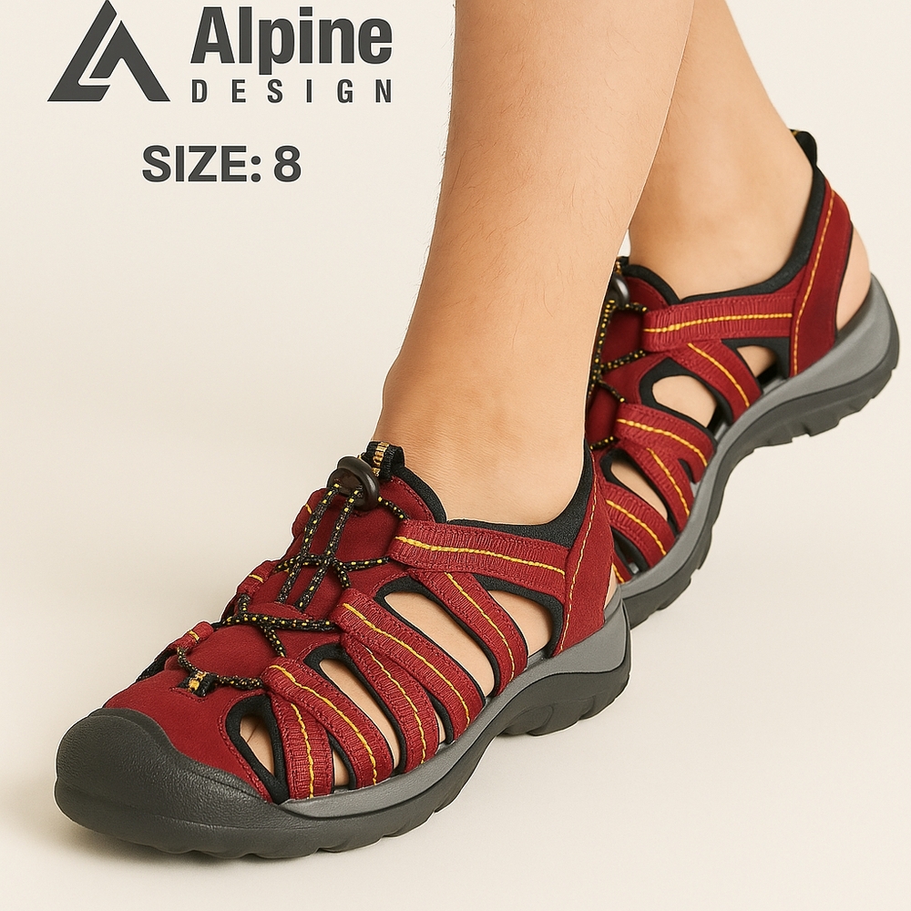 Alpine Design Women's Burgundy Adventure Sandals Size 8